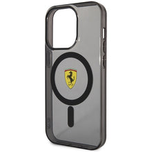 Заредете изображение във визуализатора на галерията – Original FERRARI hardcase Translucent Magsafe FEHMP14LURKK for Iphone 14 Pro Black

