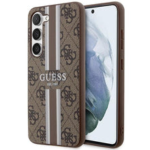 Заредете изображение във визуализатора на галерията – Guess GUHCS23SP4RPSW S23 S911 brown/brown hardcase 4G Printed Stripe
