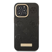 Заредете изображение във визуализатора на галерията – Guess GUHMP13XSAPSTK iPhone 13 Pro Max 6.7" black/black hardcase Peony Logo Plate MagSafe
