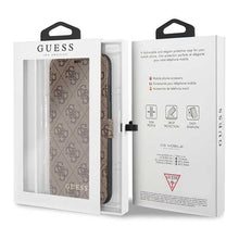 Заредете изображение във визуализатора на галерията – Guess GUFLBKSN654GB iPhone 11 Pro Max brown/brązowy book 4G
