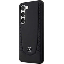 Заредете изображение във визуализатора на галерията – Original faceplate case MERCEDES MEHCS23FEARMBK for SAMSUNG S23 FE (Leather Urban / black)
