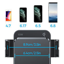 Заредете изображение във визуализатора на галерията – Joyroom Qi wireless 15W automatic car charger electric phone holder (dashboard and air vent) black (JR-ZS219)
