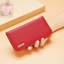 Заредете изображение във визуализатора на галерията – DUX DUCIS Hivo - Leather Wallet Case for Apple iPhone 15 Plus czerwone
