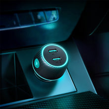 Заредете изображение във визуализатора на галерията – Car charger 2x USB C 70W with LED backlight Joyroom JR-CCN02 | black
