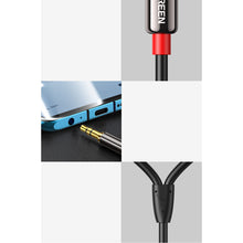 Заредете изображение във визуализатора на галерията – Ugreen cable audio cable 3.5 mm mini jack - 2RCA 5m black (AV116)
