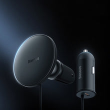 Заредете изображение във визуализатора на галерията – Baseus CW01 MagSafe 15W USB 25W inductive car charger - black
