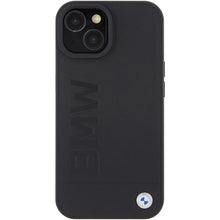 Заредете изображение във визуализатора на галерията – Original Case BMW Leather Hot Stamp BMHCP15SSLLBK for Iphone 15 Black
