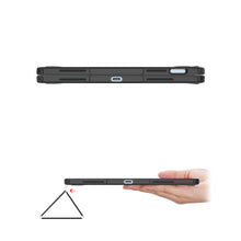 Заредете изображение във визуализатора на галерията – Dux Ducis Toby case for iPad 10.9'' 2022 (10 gen.) cover with stylus holder Apple Pencil smart cover stand pink
