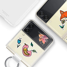 Заредете изображение във визуализатора на галерията – Samsung Clear Cover TPU Gel Case Flower Cover for Samsung Galaxy Z Flip 3 transparent (EF-QF711CTEGWW)
