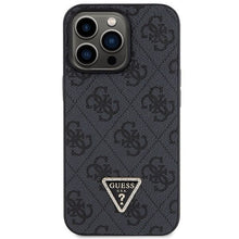 Заредете изображение във визуализатора на галерията – Original faceplate case GUESS GUHCP13LP4TDSCPK for iPhone 13 PRO (Metal Logo Starss Crossbody / black)
