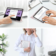 Заредете изображение във визуализатора на галерията – Dux Ducis Toby case with flip stand for Samsung Galaxy Tab S9 FE - pink
