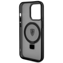 Заредете изображение във визуализатора на галерията – Ferrari FEHMP15XUSCAK iPhone 15 Pro Max 6.7" black/black hardcase Ring Stand 2023 Collection MagSafe
