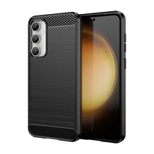 Заредете изображение във визуализатора на галерията – Flexible carbon pattern case for Samsung Galaxy S23 FE Carbon Case - black
