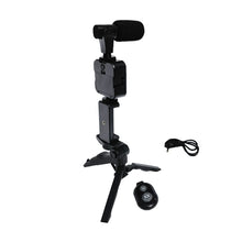 Заредете изображение във визуализатора на галерията – Combo selfie with tripod for live broadcast with LED flash and micro and remote control AY-49
