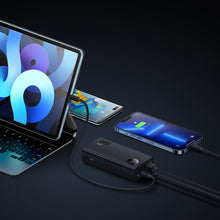 Заредете изображение във визуализатора на галерията – Baseus Adaman2 powerbank with digital display 10000mAh 30W 2 x USB / 1x USB Type C Overseas Edition PD QC SCP black (PPAD040101)
