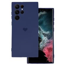 Заредете изображение във визуализатора на галерията – Vennus Silicone Heart Case for Samsung Galaxy S22 Ultra design 1 navy
