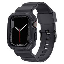 Заредете изображение във визуализатора на галерията – Kingxbar CYF537 2in1 Armored Case for Apple Watch SE, 8, 7, 6, 5, 4, 3, 2, 1 (45, 44, 42 mm) with Strap Gray
