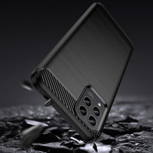 Заредете изображение във визуализатора на галерията – Carbon Case case for T-Mobile Revvl 6 Pro 5G flexible silicone carbon cover black
