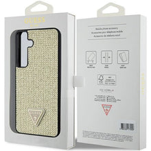 Заредете изображение във визуализатора на галерията – Guess Rhinestone Triangle case for Samsung Galaxy S24+ - gold
