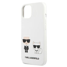 Заредете изображение във визуализатора на галерията – Karl Lagerfeld KLHCP13SSSKCW iPhone 13 mini 5,4" hardcase biały/white Silicone Karl &amp; Choupette
