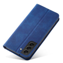 Заредете изображение във визуализатора на галерията – Magnet Fancy Case for Samsung Galaxy S23 flip cover wallet stand blue
