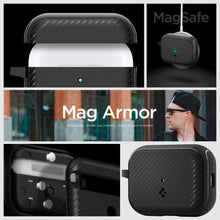 Заредете изображение във визуализатора на галерията – Spigen MAG ARMOR MAGSAFE Apple AIRPODS PRO 1 / 2 MATTE BLACK
