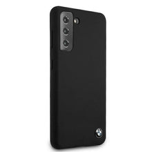 Заредете изображение във визуализатора на галерията – Etui BMW BMHCS21SSILBK S21 G991 czarny/black hardcase Silicone Signature
