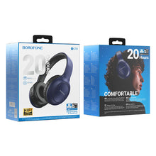 Заредете изображение във визуализатора на галерията – Borofone Headphones BO19 Musique bluetooth blue
