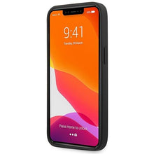 Заредете изображение във визуализатора на галерията – Ferrari FEHCP13LRGOG iPhone 13 Pro / 13 6.1" black/black hardcase Leather Curved Line
