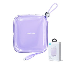 Заредете изображение във визуализатора на галерията – Joyroom powerbank 10000mAh Jelly Series 22.5W with built-in Lightning cable violet (JR-L003)
