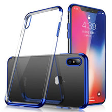 Заредете изображение във визуализатора на галерията – Clear Color Case Gel TPU Electroplating frame Cover for Samsung Galaxy A50s / Galaxy A50 / Galaxy A30s blue

