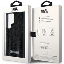 Заредете изображение във визуализатора на галерията – Karl Lagerfeld Rhinestone Metal Logo case for Samsung Galaxy S24 Ultra - black
