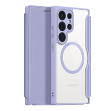Заредете изображение във визуализатора на галерията – Dux Ducis Skin X Pro case for Samsung S24 Ultra with magnetic ring and flap - purple
