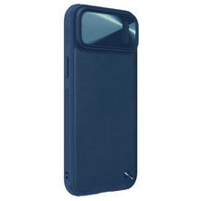 Заредете изображение във визуализатора на галерията – Nillkin CamShield Leather S Case iPhone 14 Plus cover with camera cover blue
