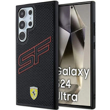 Заредете изображение във визуализатора на галерията – Original FERRARI hardcase Big SF Perforated FEHCS24LPINK for Samsung Galaxy  S24 Ultra Black
