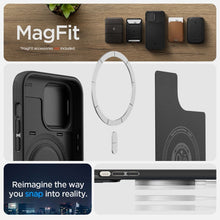 Заредете изображение във визуализатора на галерията – Spigen optik armor mag гръб за  iphone 14 pro max black
