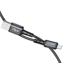 Заредете изображение във визуализатора на галерията – Acefast cable usb a a to lightning 8-pin mfi 2,4a aluminum alloy c1-02 1,2 m deep space gray
