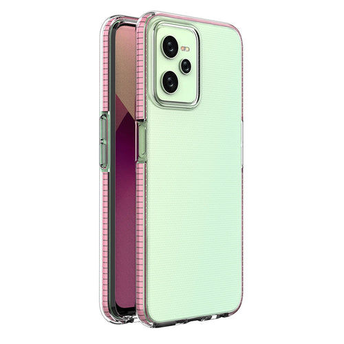 Spring Case case for Realme C35 silicone cover with frame light pink