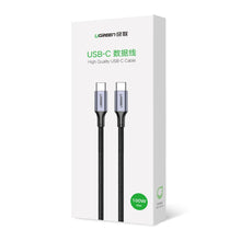 Заредете изображение във визуализатора на галерията – Ugreen cable USB Type C - USB Type C 5 A 100 W Power Delivery Quick Charge 3.0 FCP 480 Mbps 1 m gray (70427 US316)
