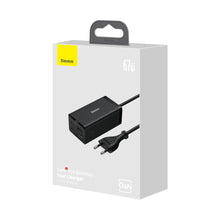 Заредете изображение във визуализатора на галерията – Baseus fast charger GaN5 Pro HUB HDMI 2 x USB-C / USB-A / HDMI 4K 30Hz 1.5m black + USB-C cable - USB-C 100W 40Gb/s (USB4) 1m (CCGP110201)
