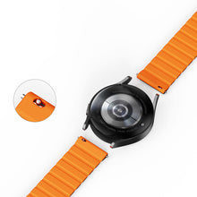 Заредете изображение във визуализатора на галерията – Universal Magnetic Samsung Galaxy Watch 3 45mm / S3 / Huawei Watch Ultimate / GT3 SE 46mm Dux Ducis Strap (22mm LD Version) - Black &amp; Orange
