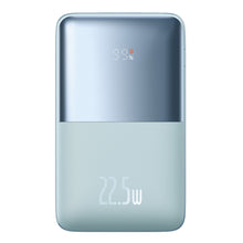 Заредете изображение във визуализатора на галерията – Baseus Baseus Pro 20000mAh 22.5W Blue Powerbank with USB Type A - USB Type C 3A 0.3m cable (PPBD040303)
