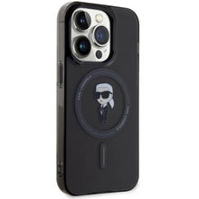 Заредете изображение във визуализатора на галерията – Karl Lagerfeld IML Ikonik MagSafe case for iPhone 14 Pro Max - black
