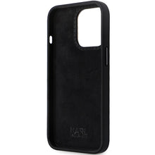 Заредете изображение във визуализатора на галерията – Original Pouch KARL LAGERFELD hardcase Silicone C Metal Pin KLHCP13XSMHCNPK for Iphone 13 Pro Max black
