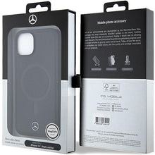 Заредете изображение във визуализатора на галерията – Mercedes MEHMP14S23RCMK case for iPhone 14 - black Smooth Leather MagSafe
