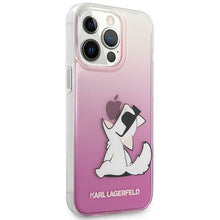 Заредете изображение във визуализатора на галерията – Original faceplate case karl lagerfeld klhcp14xcfnrcpi for iphone 14 pro max (choupette eat / pink)

