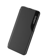 Заредете изображение във визуализатора на галерията – Eco Leather View Case elegant case with a flip cover and stand function for Samsung Galaxy A53 5G black
