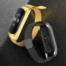 Заредете изображение във визуализатора на галерията – Replacement Metal Wristband Magnetic Bracelet Strap For Xiaomi Mi Band 6 / Mi Band 5 / Mi Band 4 / Mi Band 3 Gold Pink
