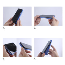Заредете изображение във визуализатора на галерията – Nillkin Super Frosted Shield case for Samsung Galaxy A14 5G / Galaxy A14 cover + phone stand blue
