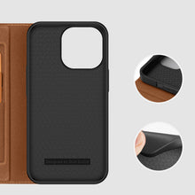Заредете изображение във визуализатора на галерията – Dux Ducis Skin X2 case for iPhone 14 Pro case with magnetic flap brown
